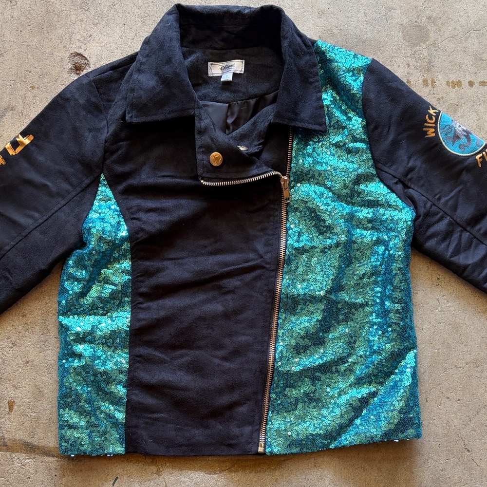 Disneys Wickedly Fierce sequin moto jacket